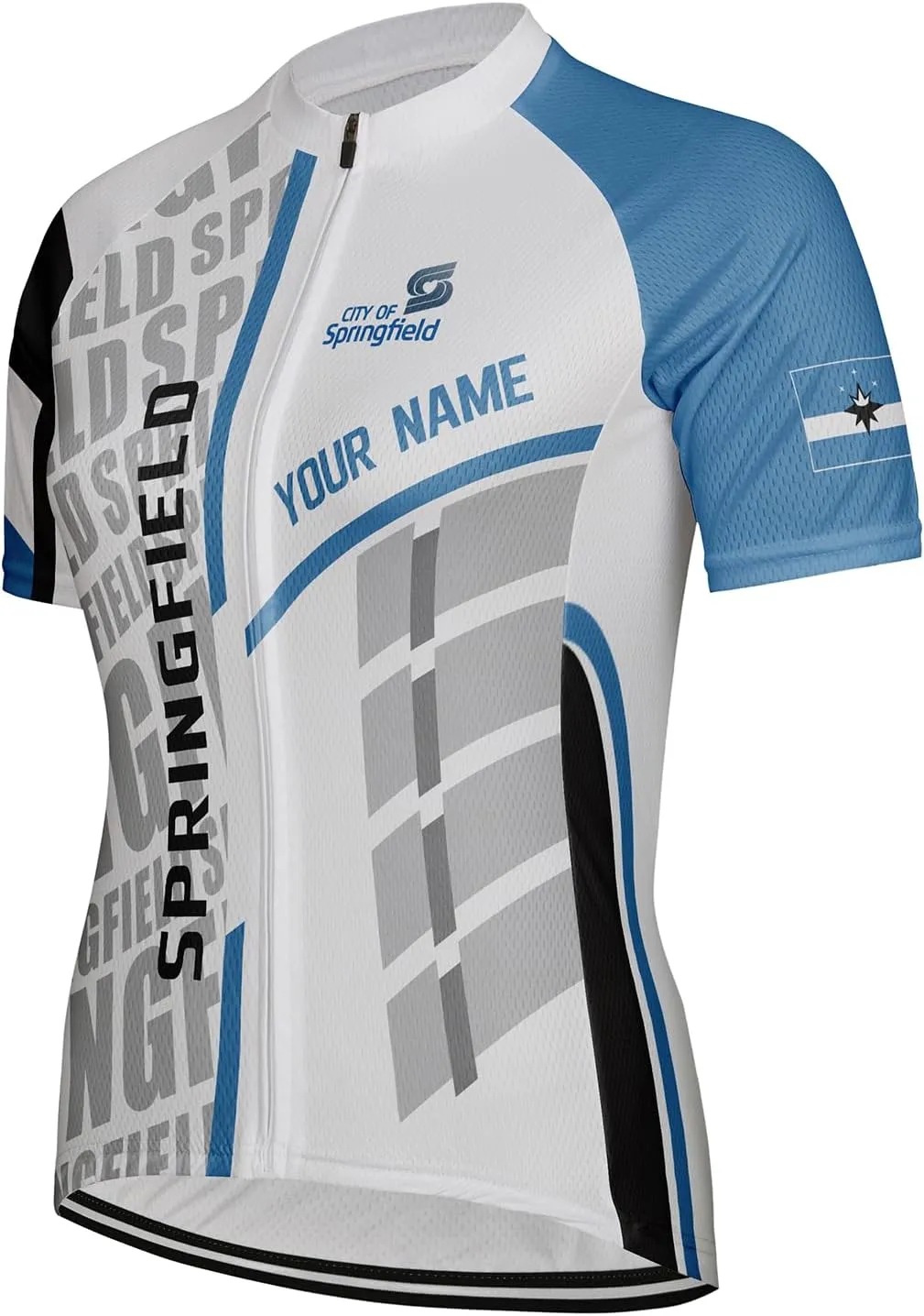 Customized Springfield Women Cycling Jersey Short Sleeve Quick Dry Shirts