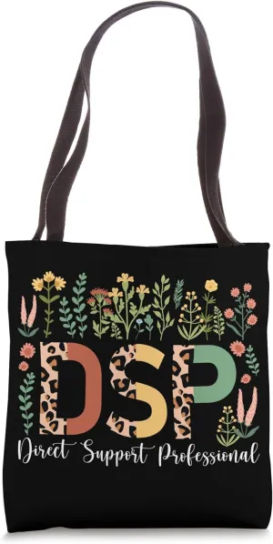 DSP Appreciation Direct Support Professional Leopard Tote Bag