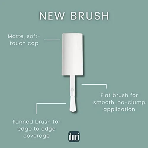 duri Nail Polish, 718 Warm Seduction, Warm Pastel Natural Pink, Full Coverage, Glossy Finish, Fast Drying, Soft Look, 0.5 Fl Oz