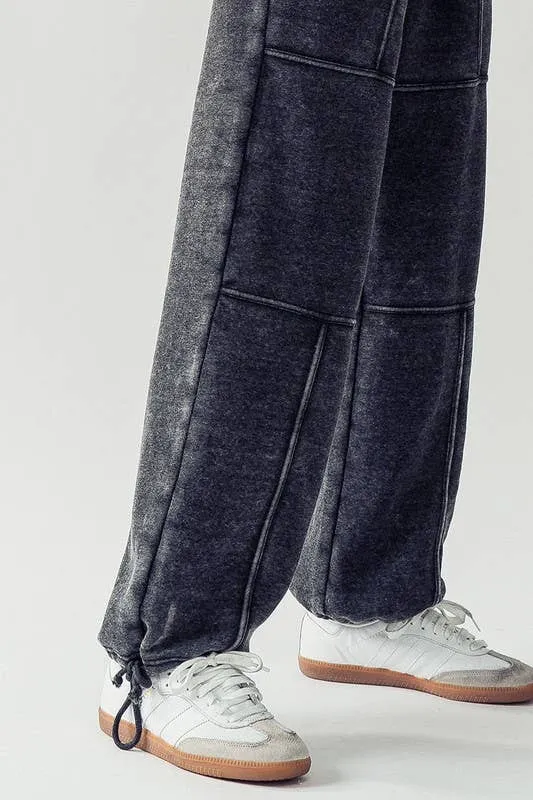 EXPOSED SEAM MINERAL WASH JOGGERS: MINT