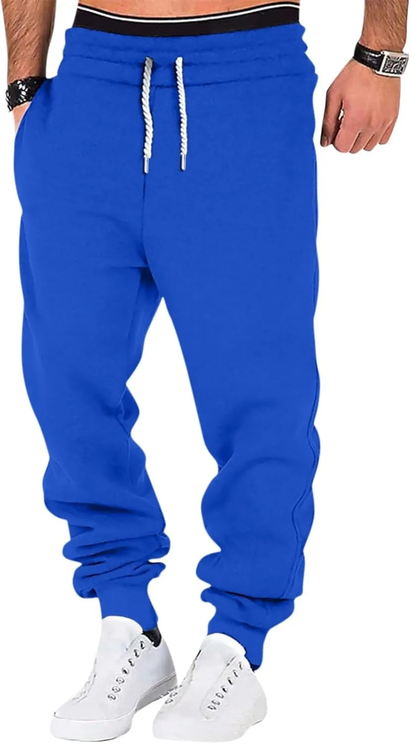 Fashion Mens Cargo Pants Men's Casual Cargo Pants Drawstring Hiking Pants Workout Tactical Joggers Sweatpants for Men