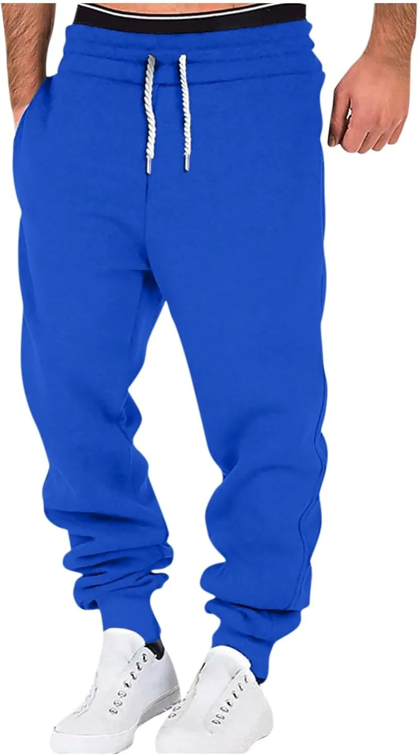 Fashion Mens Cargo Pants Men's Casual Cargo Pants Drawstring Hiking Pants Workout Tactical Joggers Sweatpants for Men