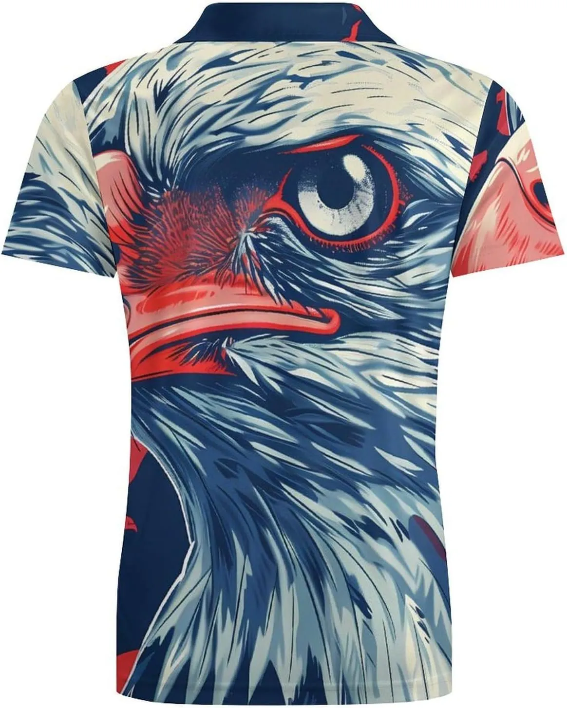 Fierce Eagle Classic Polo Shirts for Men Quick Dry Short Sleeve Fit Golf Tees Casual Tops