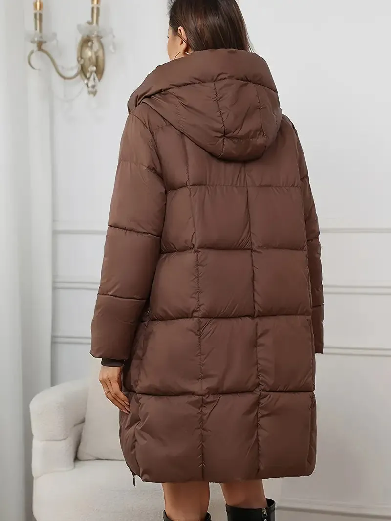 Gewatteerde damesjas met capuchon - warm & casual
