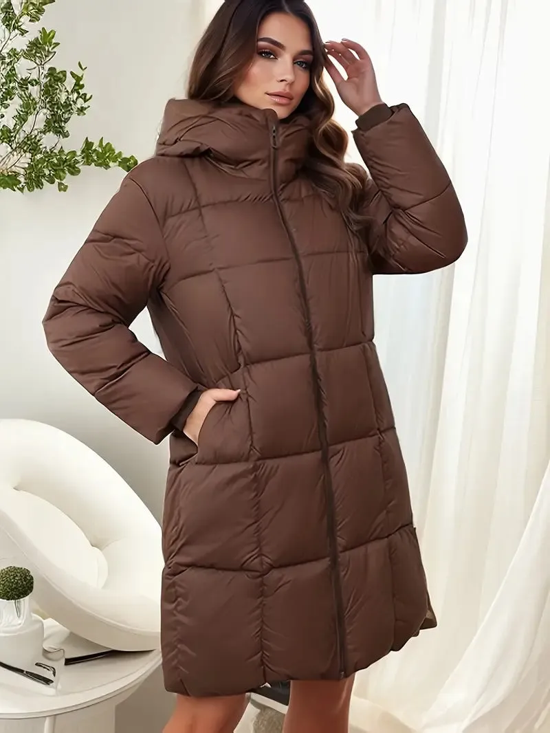 Gewatteerde damesjas met capuchon - warm & casual