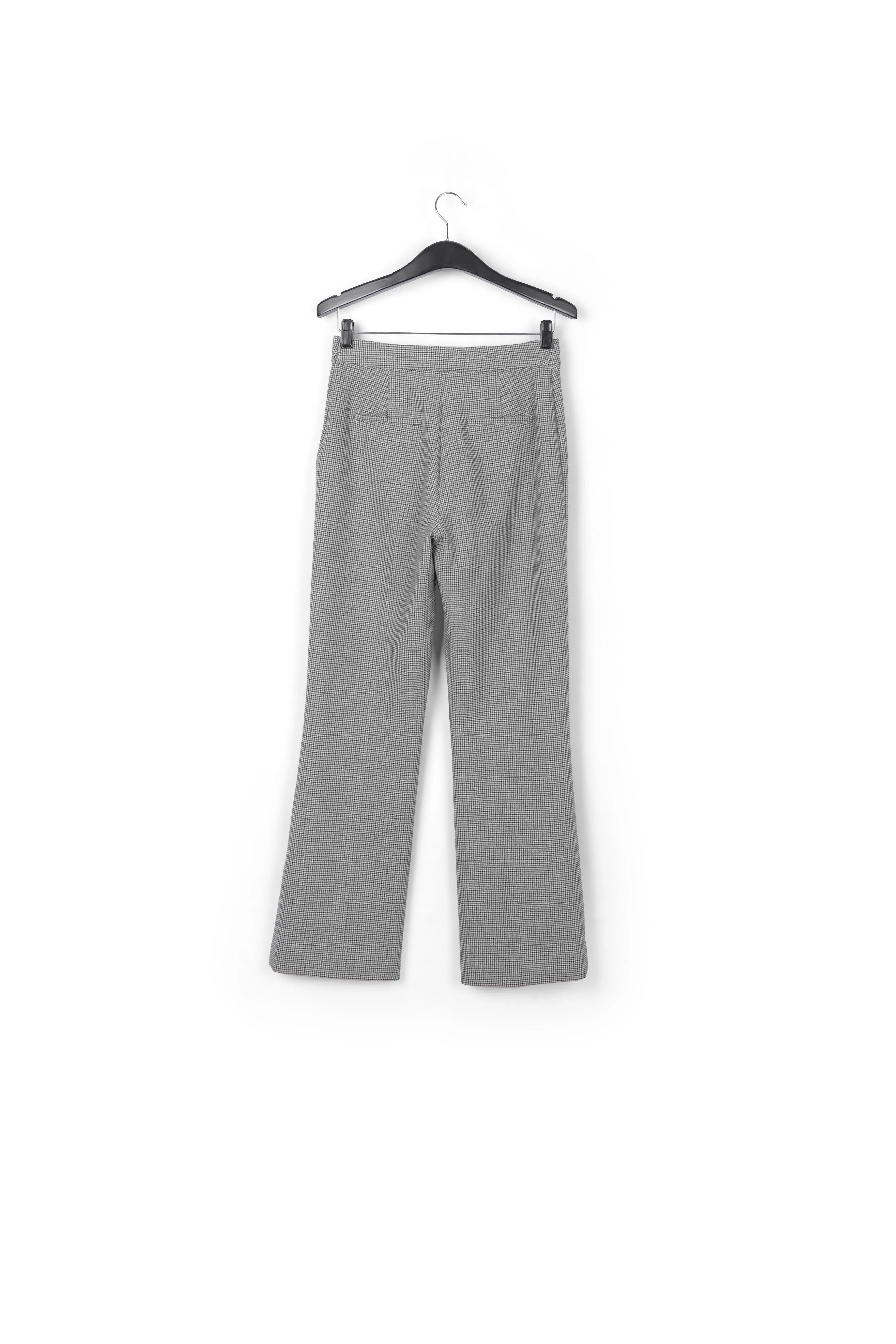 Grey houndstooth classic trousers