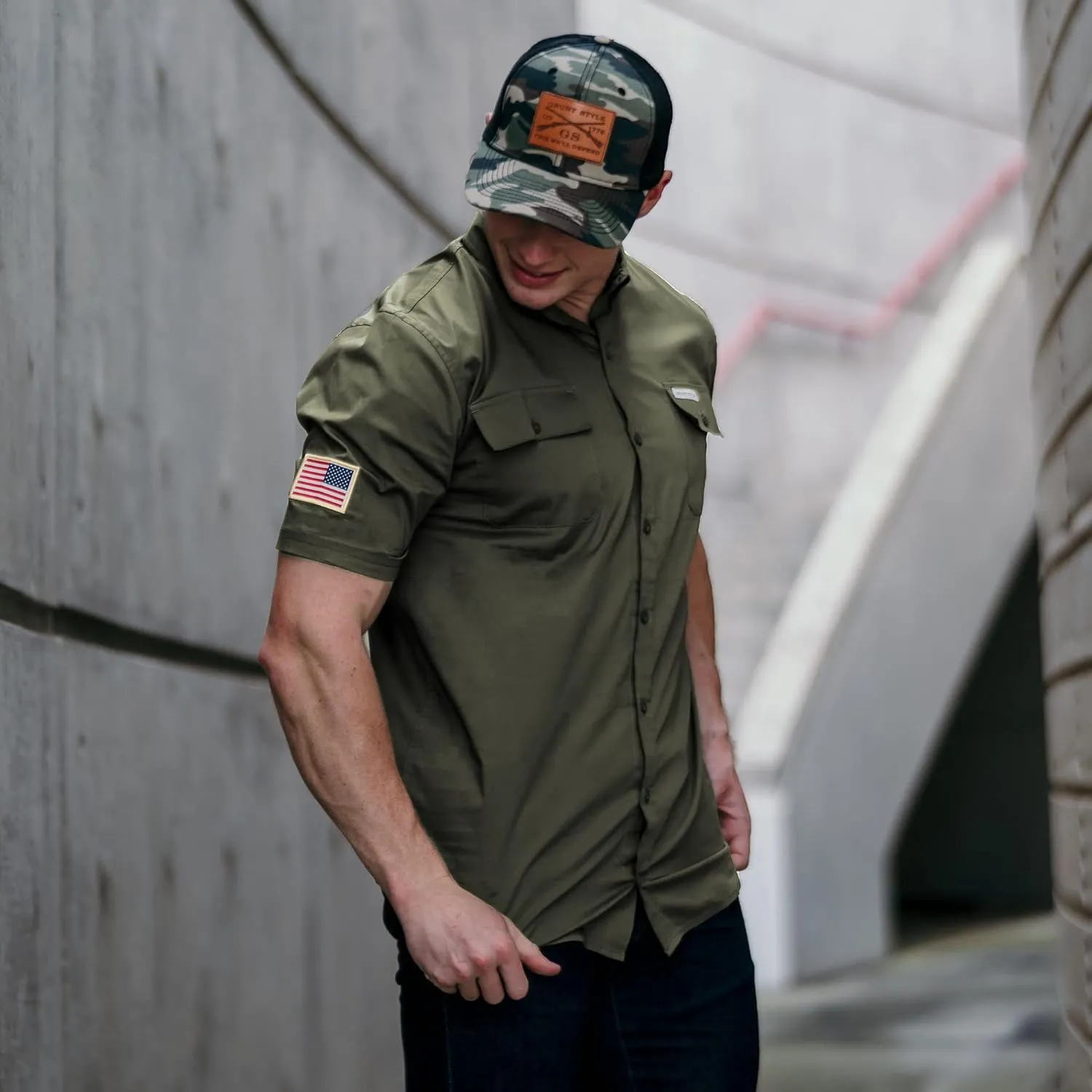 Grunt Style Men's Garage Button Down