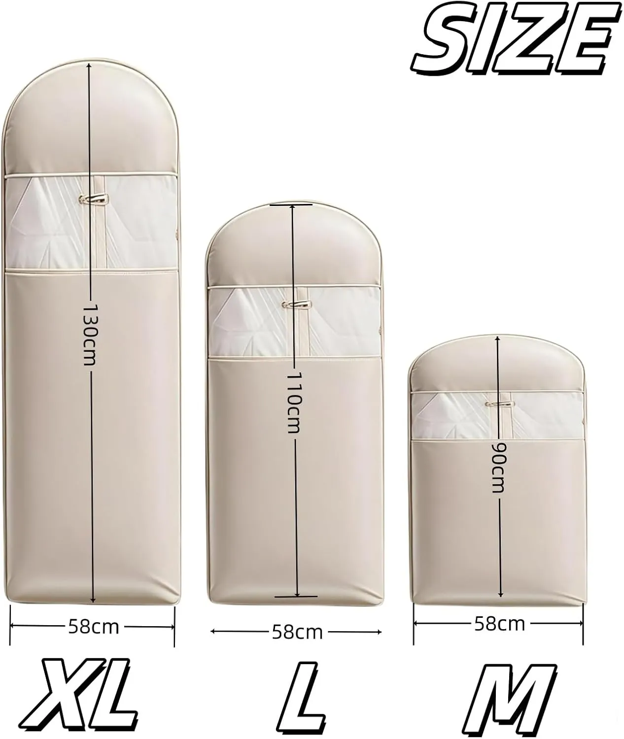 Hanging Garment Compressio Bag Space Saver Coat Storage Bag, For Down Coat,bedroom Closet Storage(Medium)