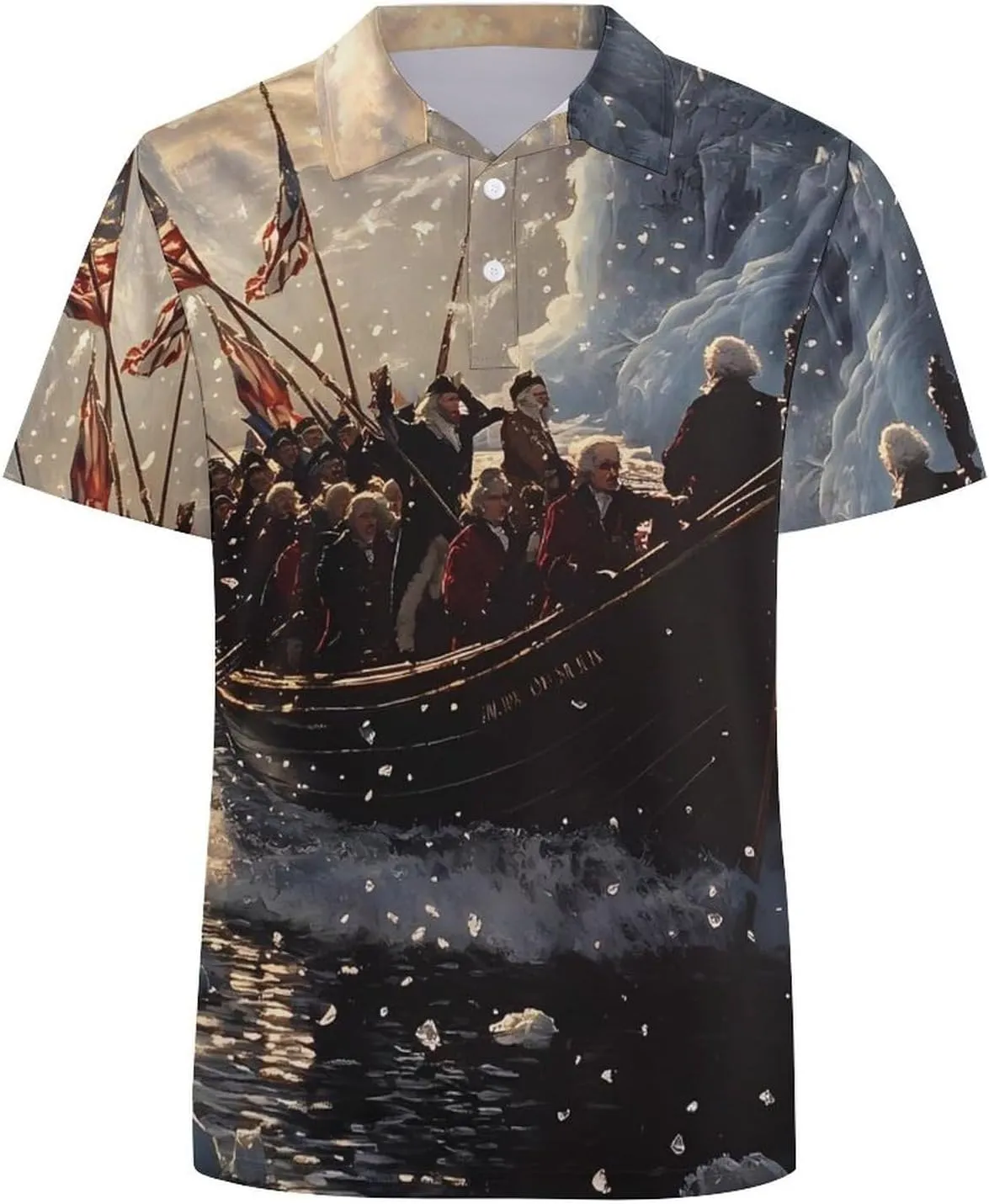 Happy Independence Day Mens Polo Shirts Quick Dry Short Sleeve T-shirts Slim Tennis Collared Tees Tops