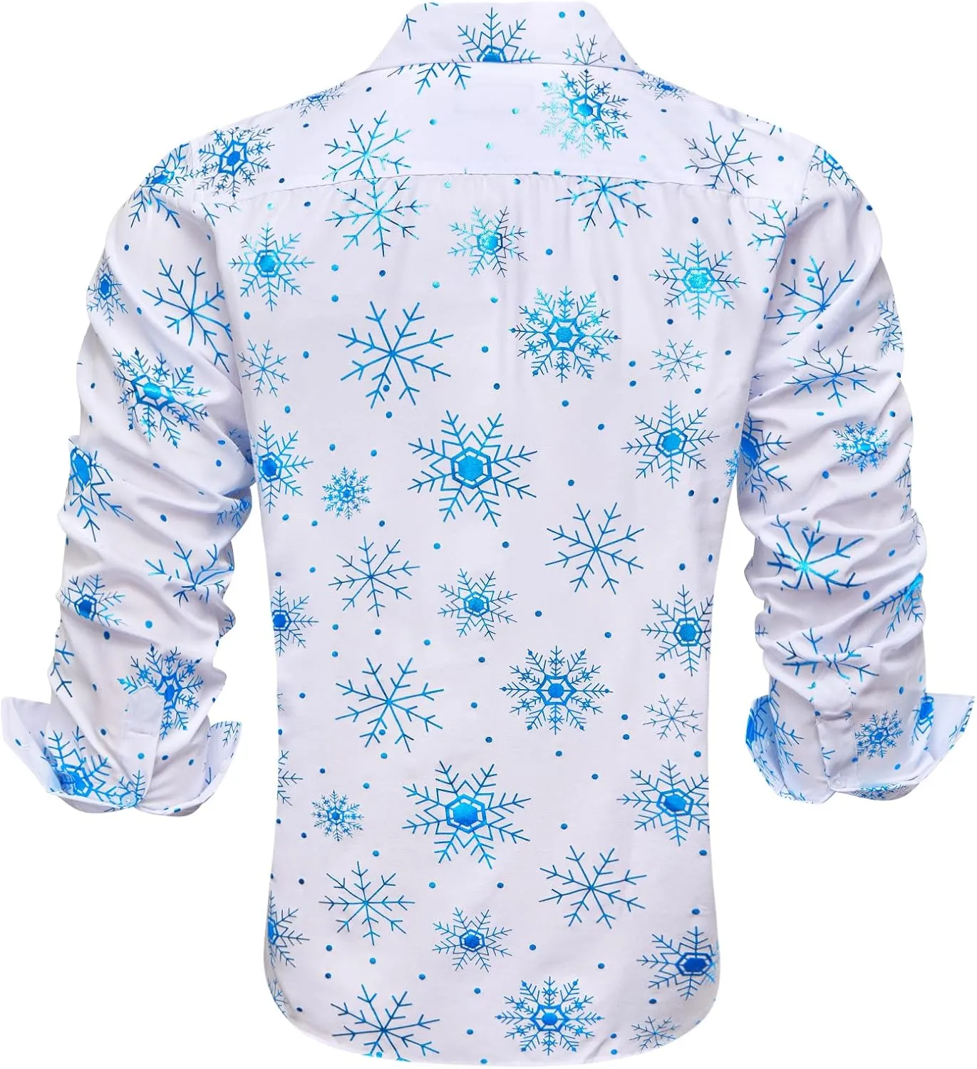 Hi-Tie Mens Christmas Dress Shirts Long Sleeve Casual Ugly Santa Claus Button Down Xmas Shirts for Men Party Holiday
