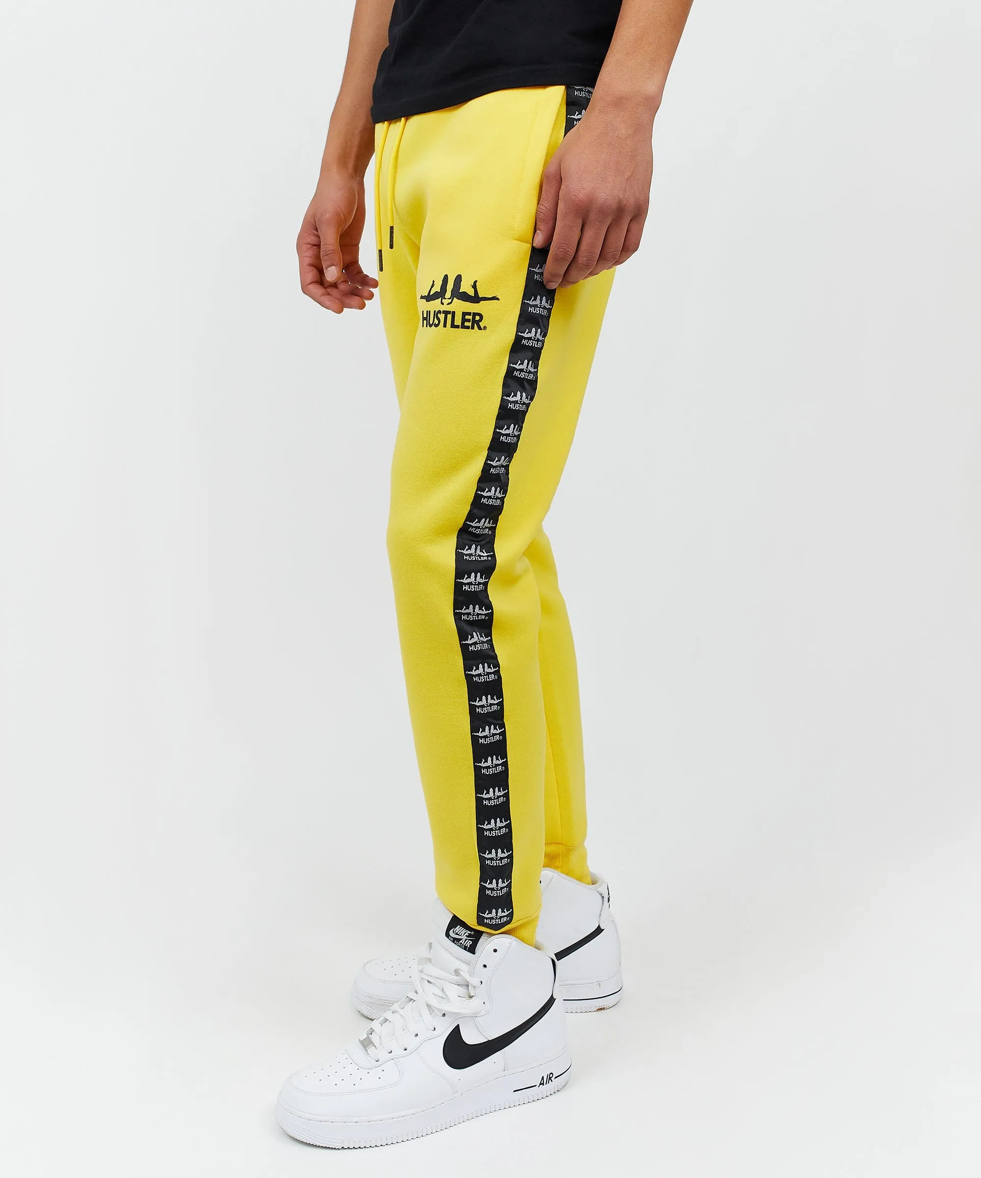 Hustler Side Stripe Logo Jogger - Yellow
