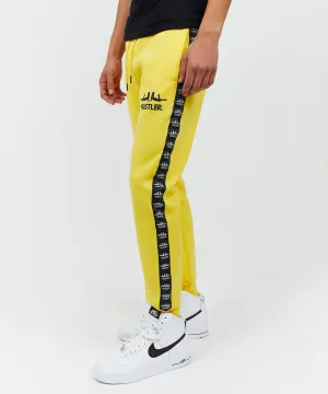 Hustler Side Stripe Logo Jogger - Yellow