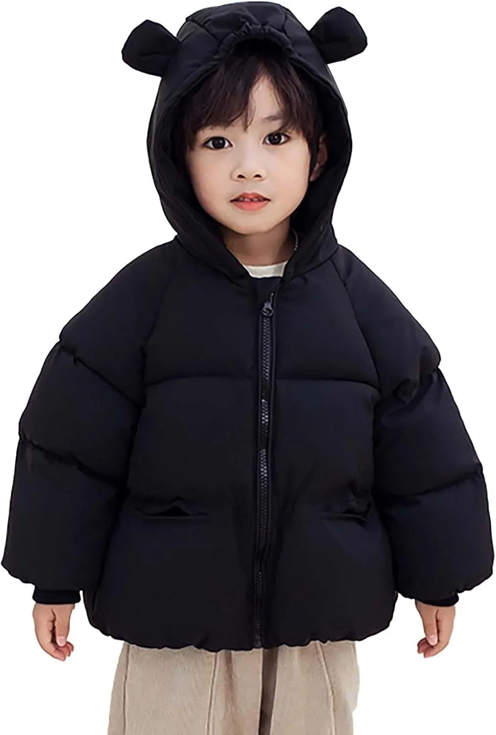Kid's Wear Kids Toddler Baby Girls Boys Winter Warm Thick Solid Cotton Long Sleeve Padded Coats for Toddler Boys