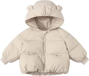 Kid's Wear Kids Toddler Baby Girls Boys Winter Warm Thick Solid Cotton Long Sleeve Padded Coats for Toddler Boys