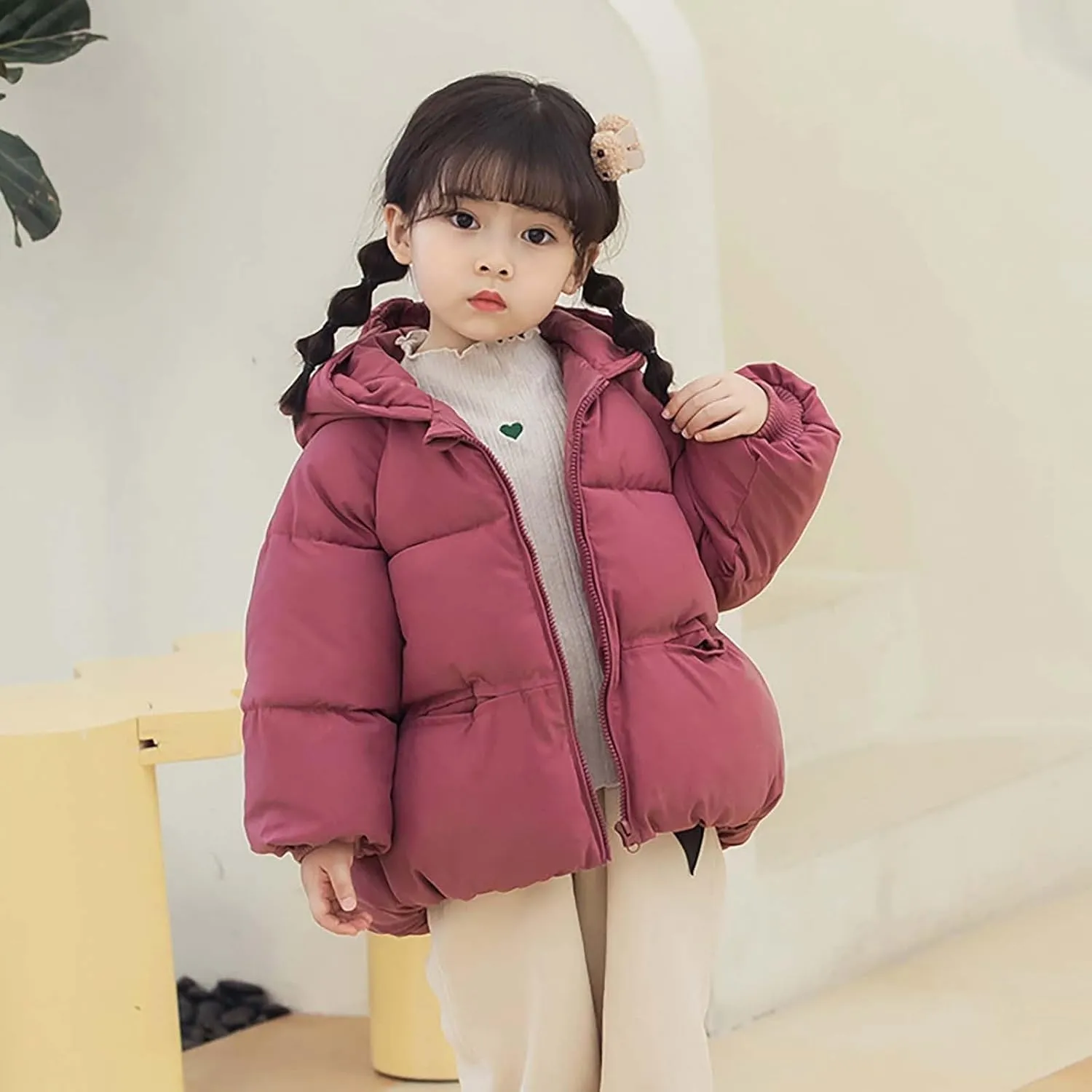 Kid's Wear Kids Toddler Baby Girls Boys Winter Warm Thick Solid Cotton Long Sleeve Padded Coats for Toddler Boys