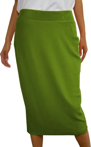 LA CERA Women's Comfort Luxe Collection Cozy Knit Pencil Skirt