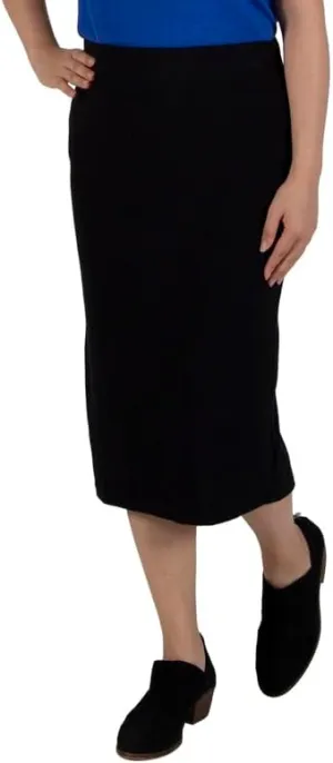 LA CERA Women's Comfort Luxe Collection Cozy Knit Pencil Skirt