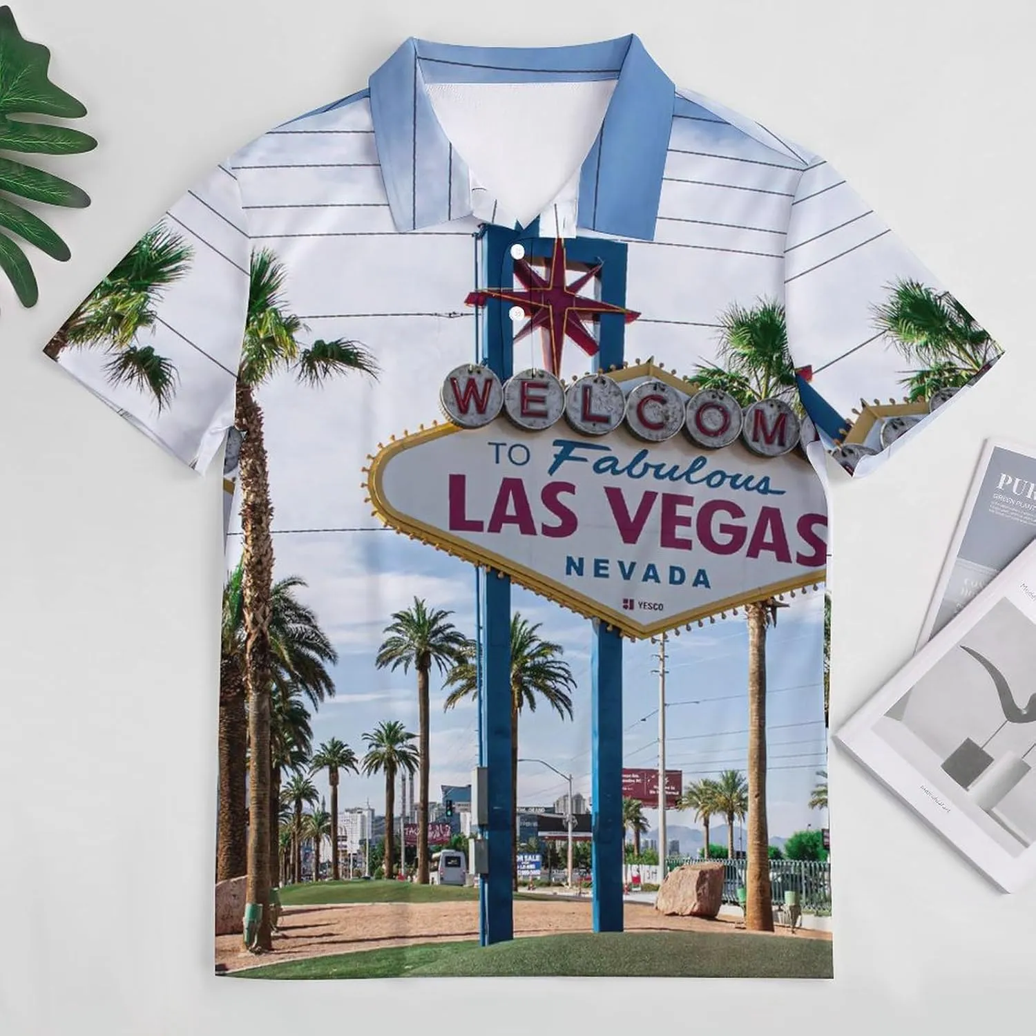 Las Vegas Mens Polo Shirts Quick Dry Short Sleeve T-shirts Slim Tennis Collared Tees Tops