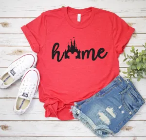 Magic Kingdom Castle T Shirt - Family Matching Shirts  - Welcome Home Mickey Mouse Castle Adult Unisex Shirt