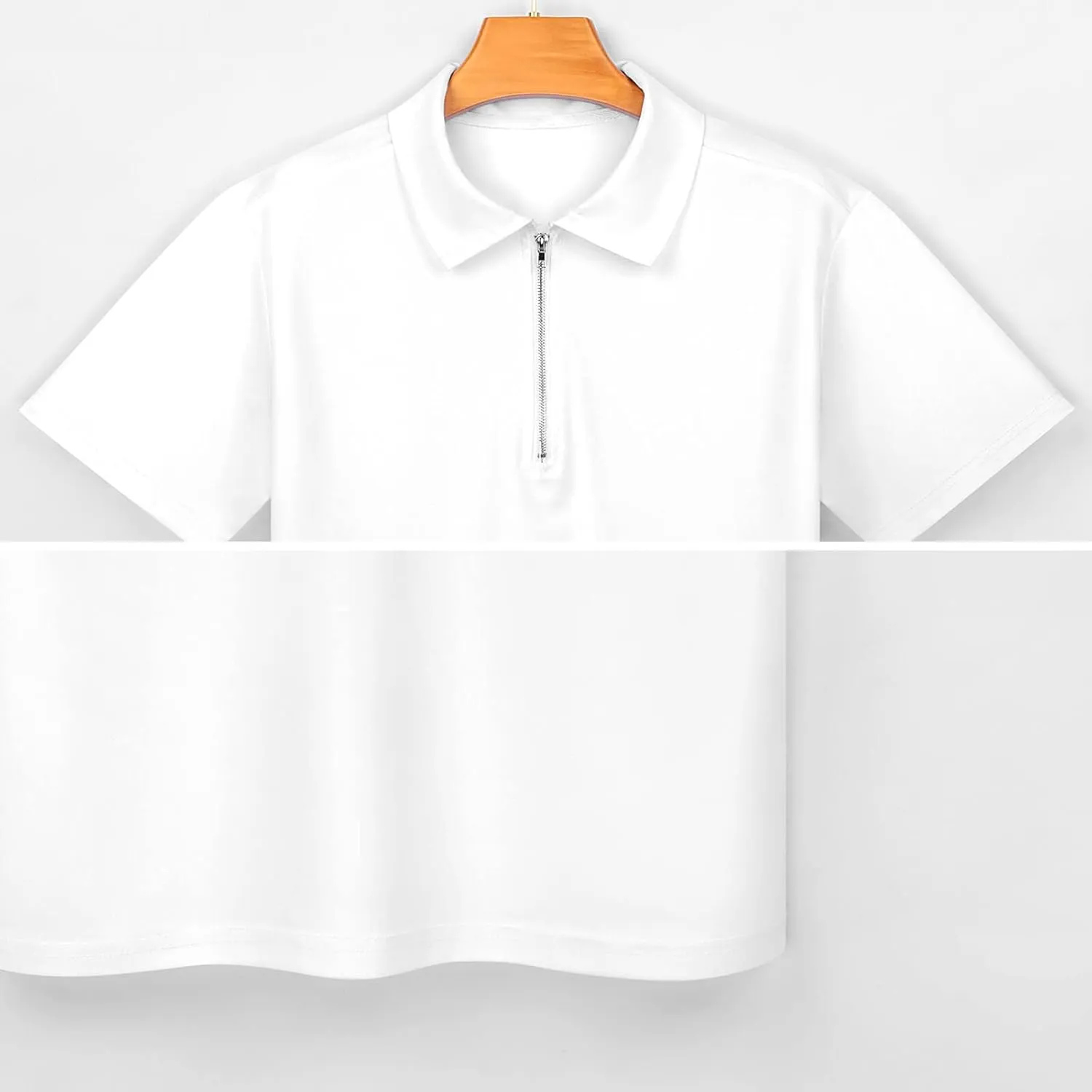 Maryland Flag Mens Zipper Polo-Shirts Short Sleeve Slim Fit Tees Tops