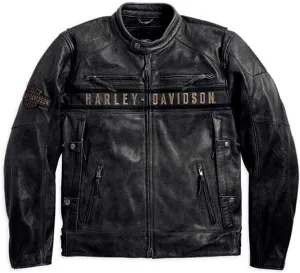 Men Classy Black Passing Link Triple Vent Vintage Moto Biker Leather Jacket for men