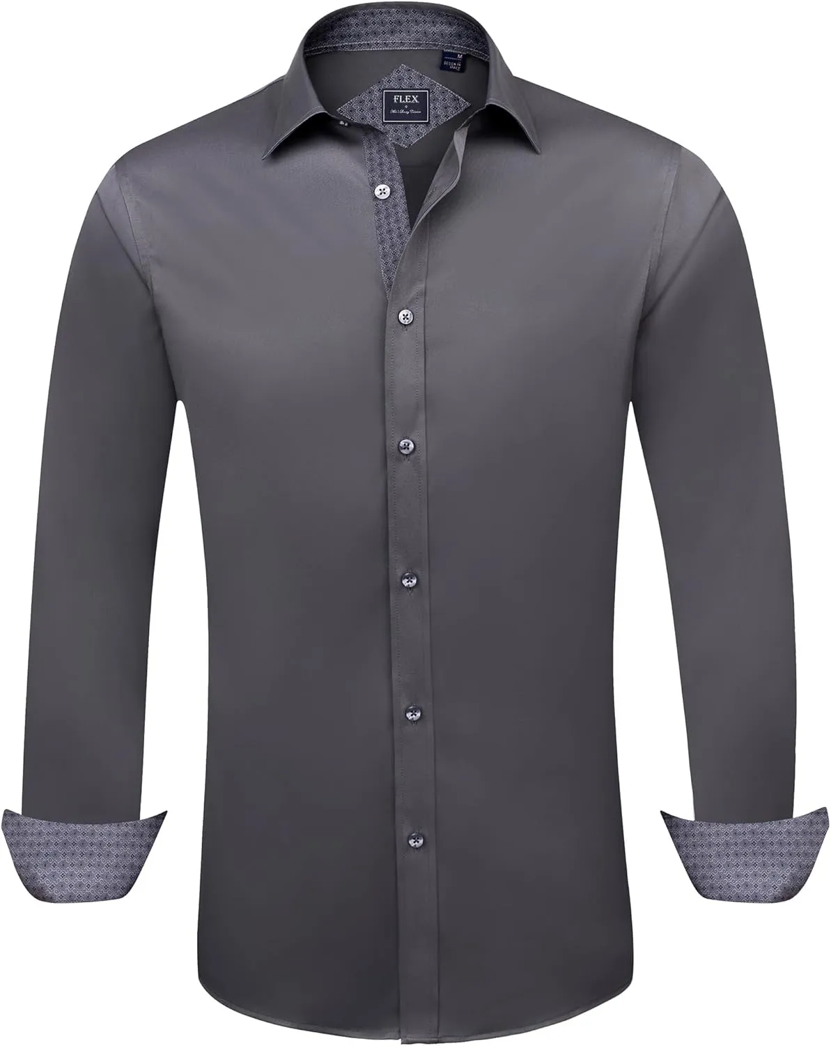 Men Dress Shirt Casual Button Down Long Sleeve Shirt Wrinkle Free Regular Fit Business Shirt