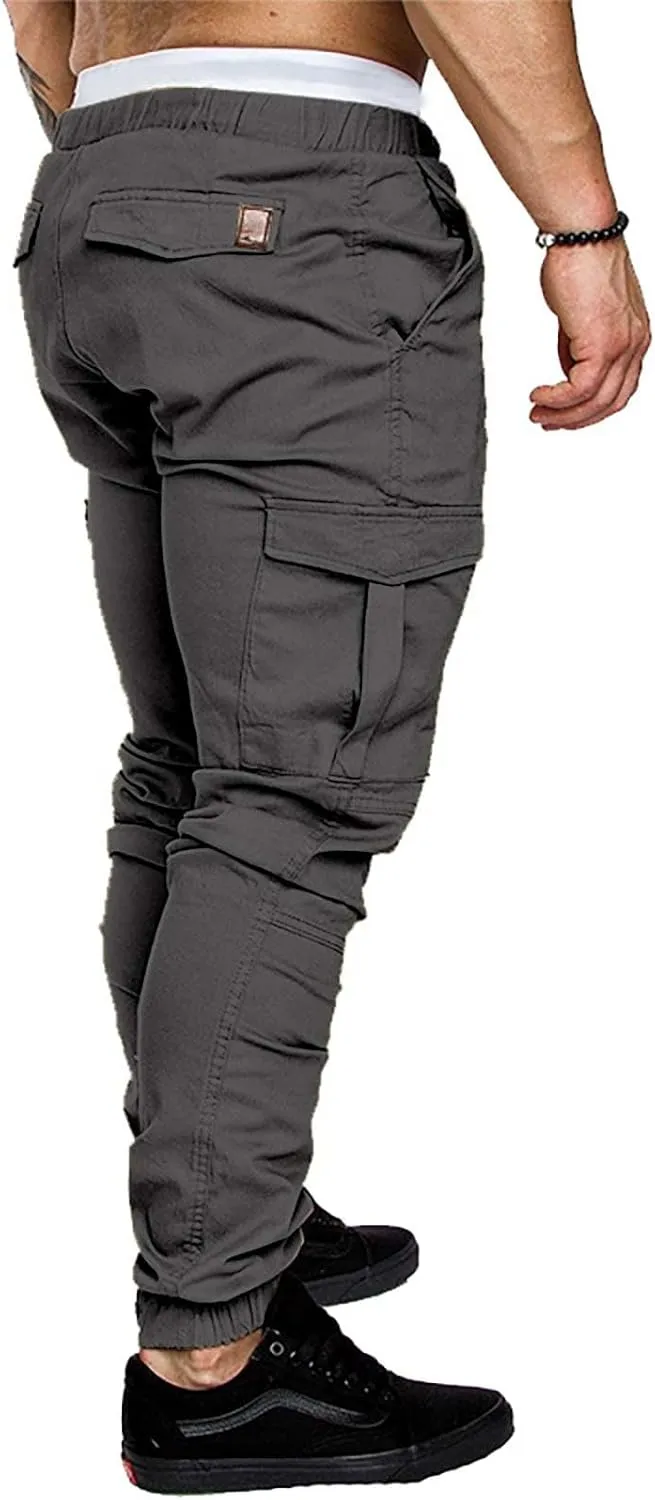 Men Joggers Mens Fashion Joggers Sports Pants Casual Cotton Cargo Pants Gym Sweatpants Trousers Mens Casual Cotton