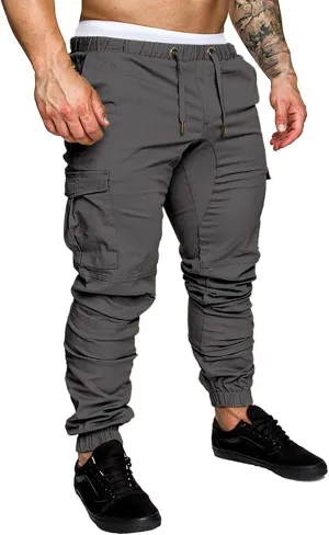 Men Joggers Mens Fashion Joggers Sports Pants Casual Cotton Cargo Pants Gym Sweatpants Trousers Mens Casual Cotton