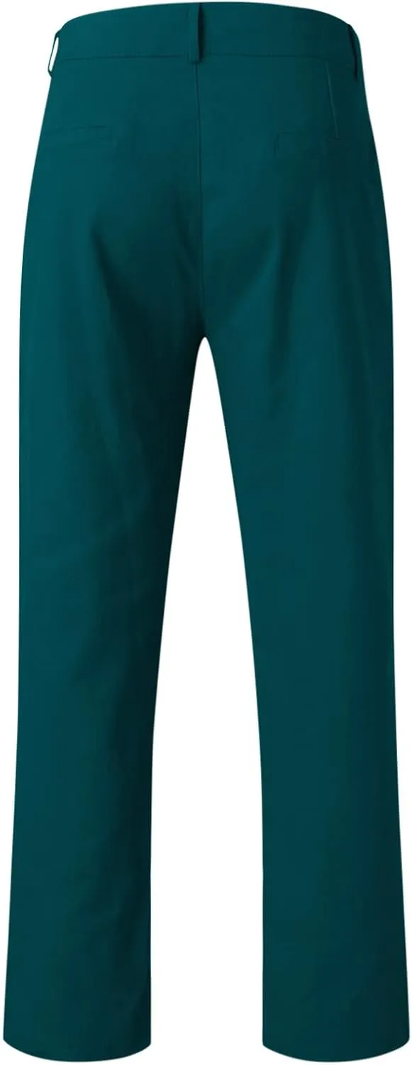 Mens Casual Stretch Dress Pants Slim Fit Solid Color Skinny Long Work Pant Flat-Front Business Golf Dress Chinos Pant
