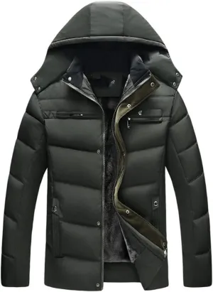 Mens down jacket Down Coat Men Winter Thick Cotton Jacket Men Cotton-padded Jackets Male Autumn Causal Parkas Outwear(XX-Large)