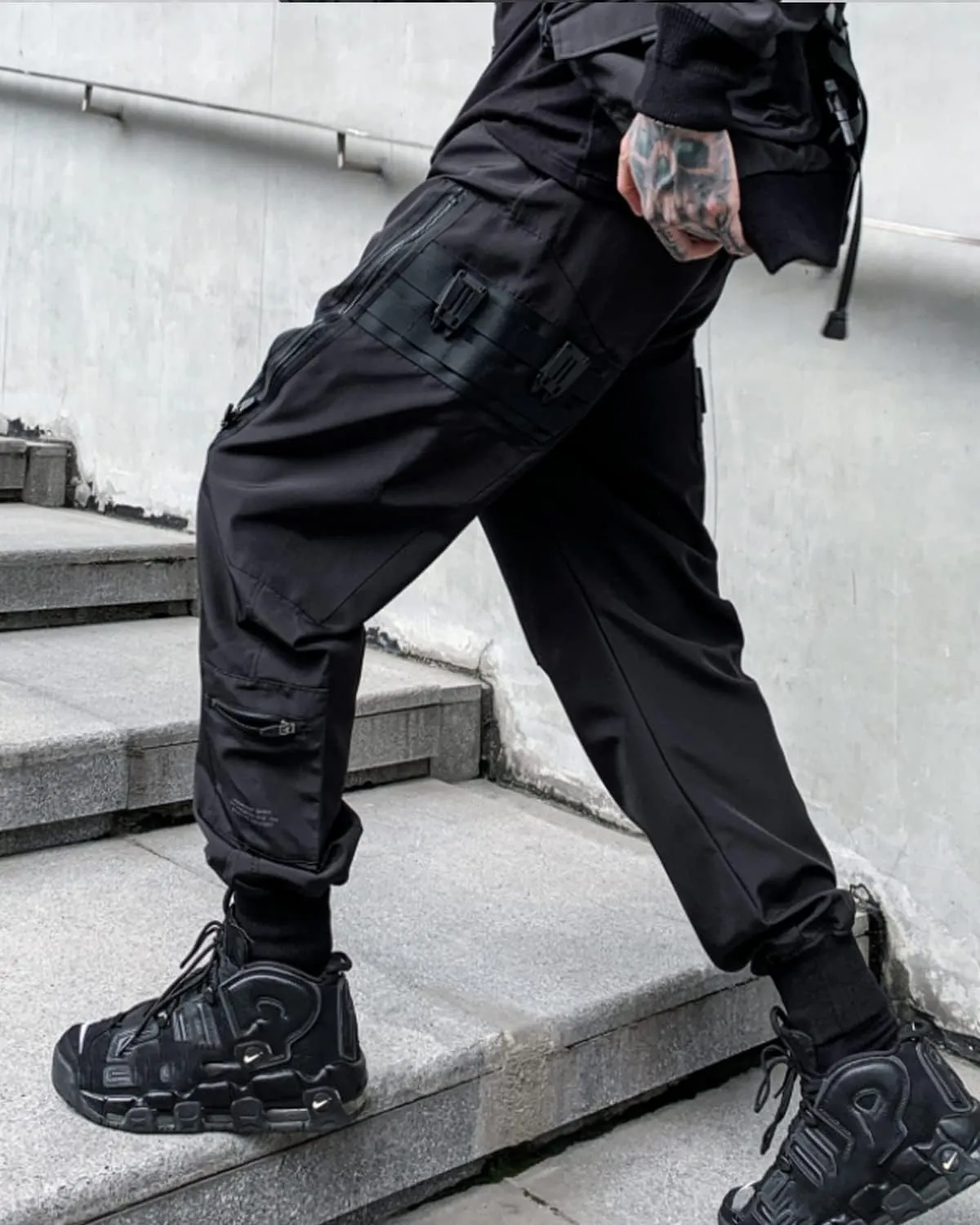 Men's Jogger Punk Cargo Baggy Techwear Hip Hop Harem Pants Streetwear Tactical Overalls