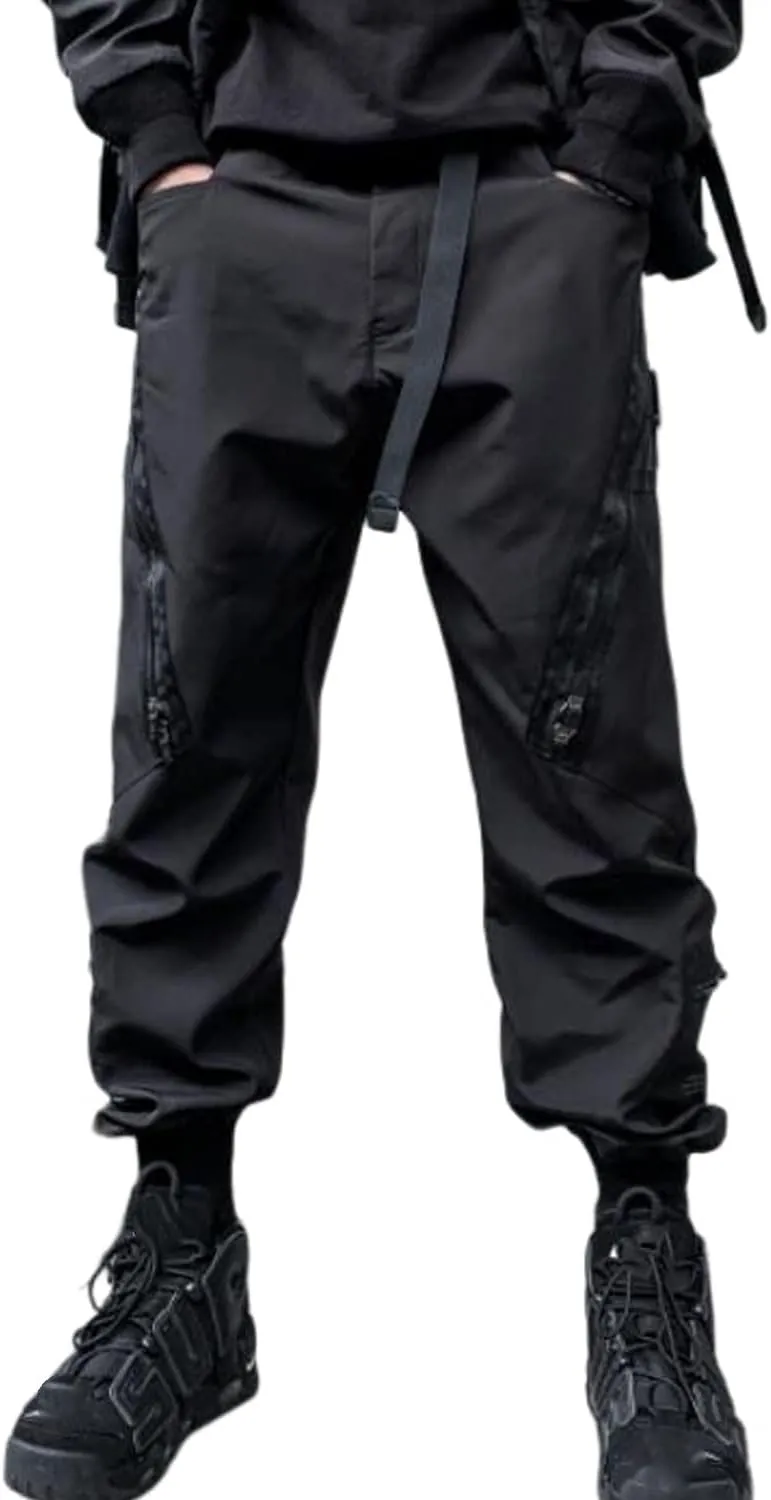 Men's Jogger Punk Cargo Baggy Techwear Hip Hop Harem Pants Streetwear Tactical Overalls