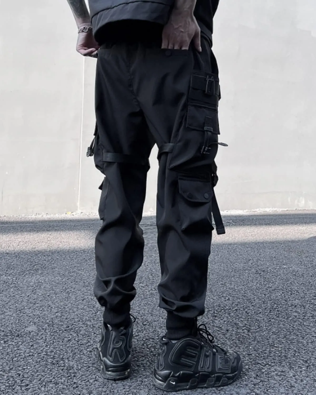 Men's Jogger Punk Cargo Baggy Techwear Hip Hop Harem Pants Streetwear Tactical Overalls