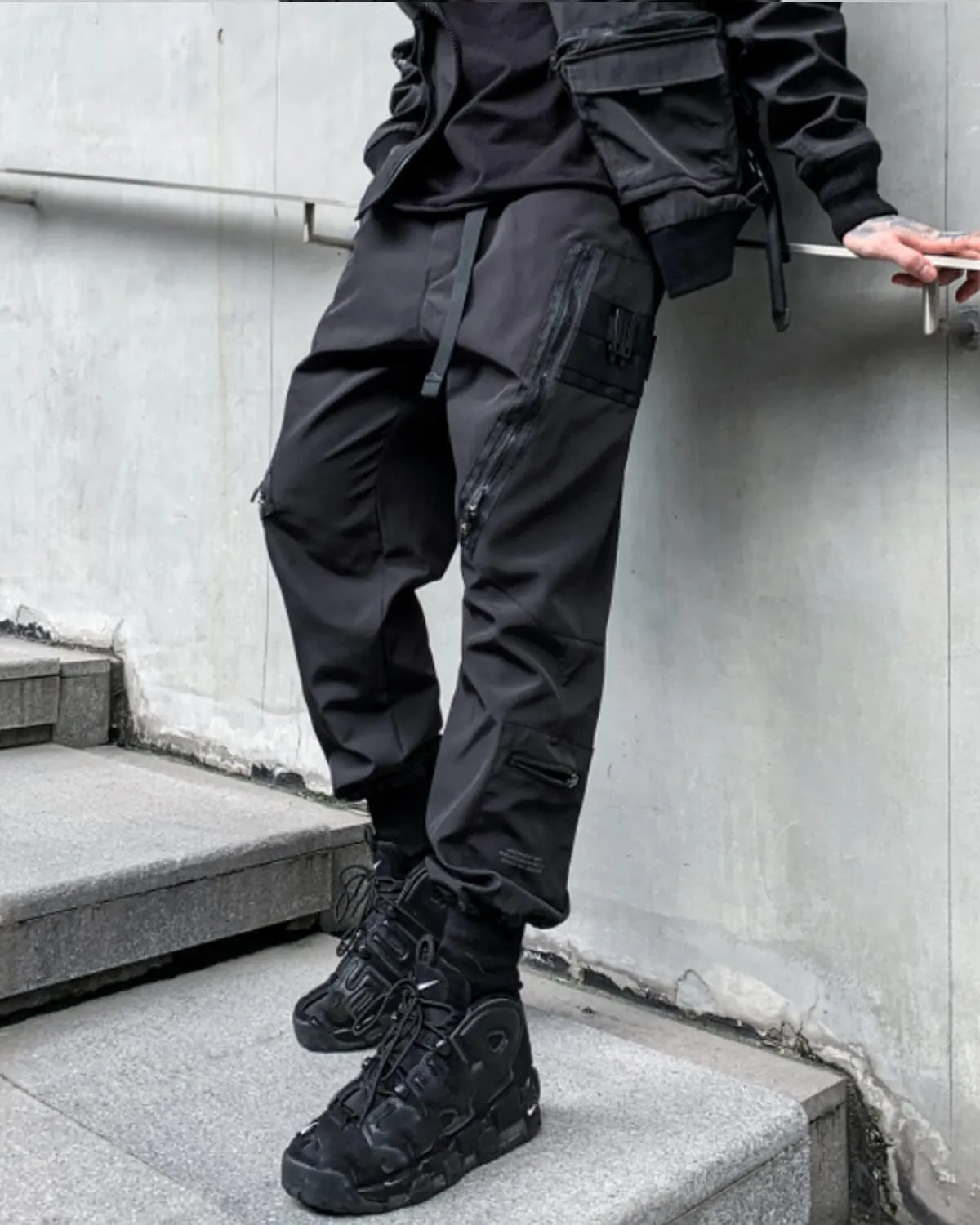Men's Jogger Punk Cargo Baggy Techwear Hip Hop Harem Pants Streetwear Tactical Overalls