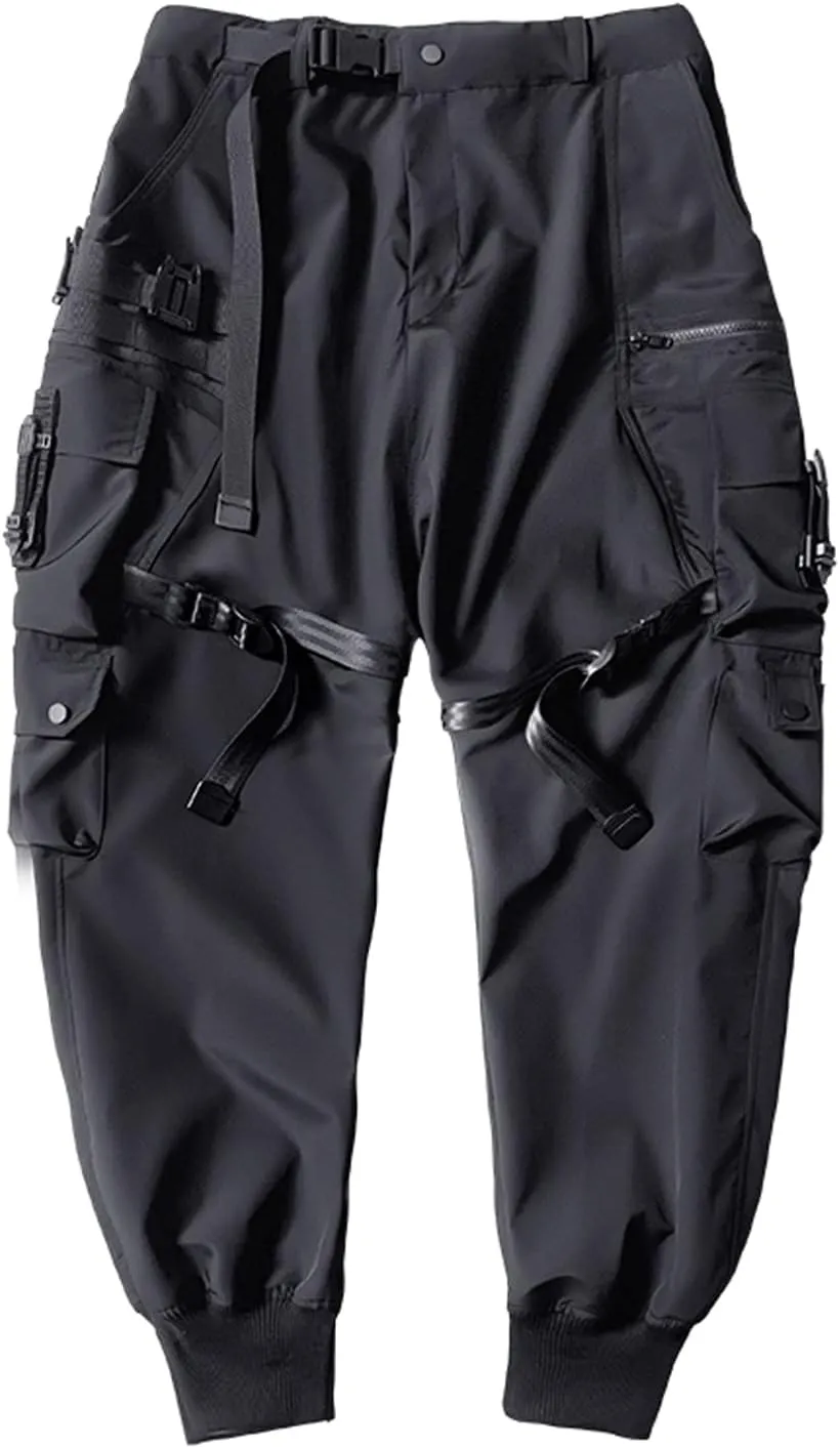 Men's Jogger Punk Cargo Baggy Techwear Hip Hop Harem Pants Streetwear Tactical Overalls