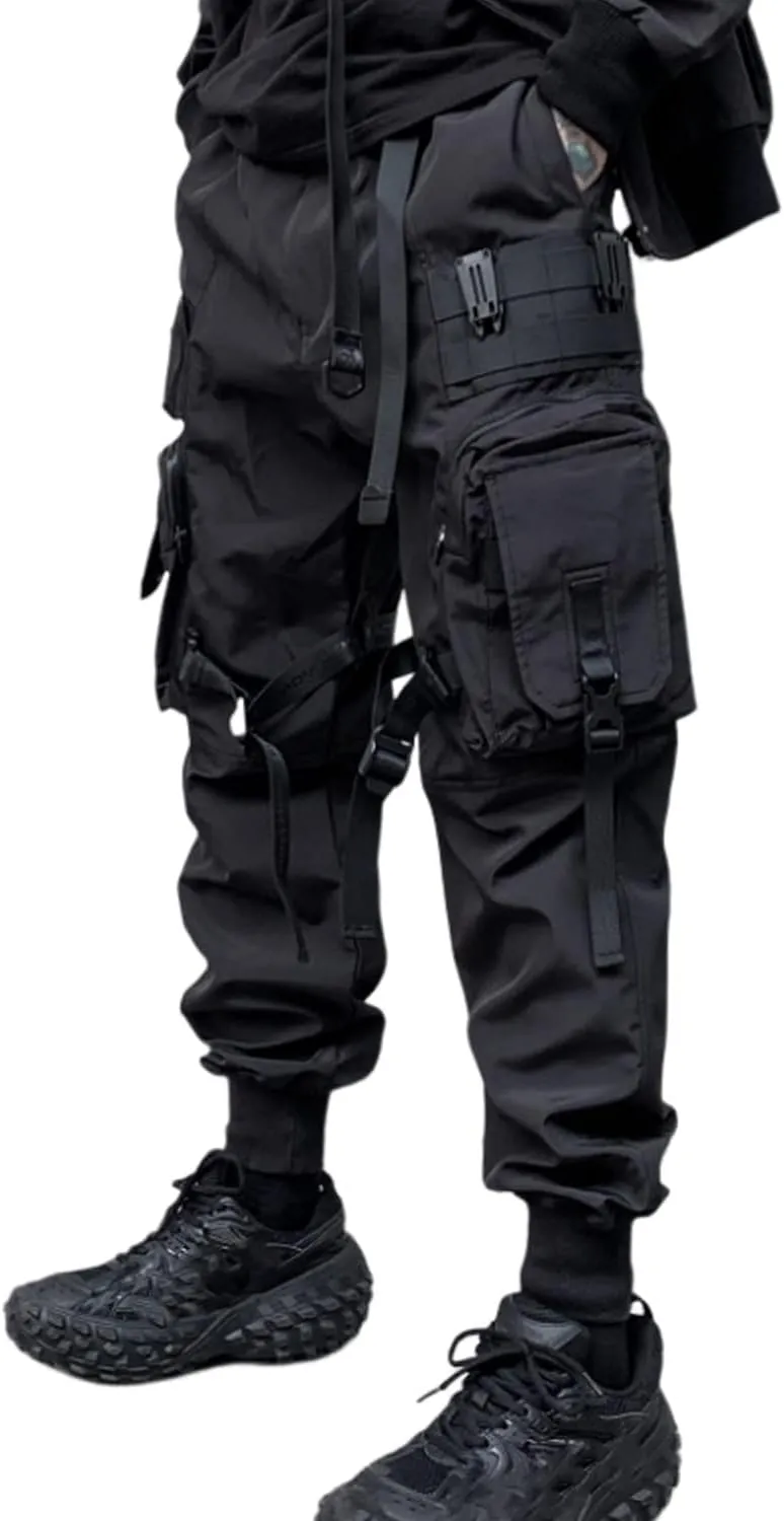 Men's Jogger Punk Cargo Baggy Techwear Hip Hop Harem Pants Streetwear Tactical Overalls