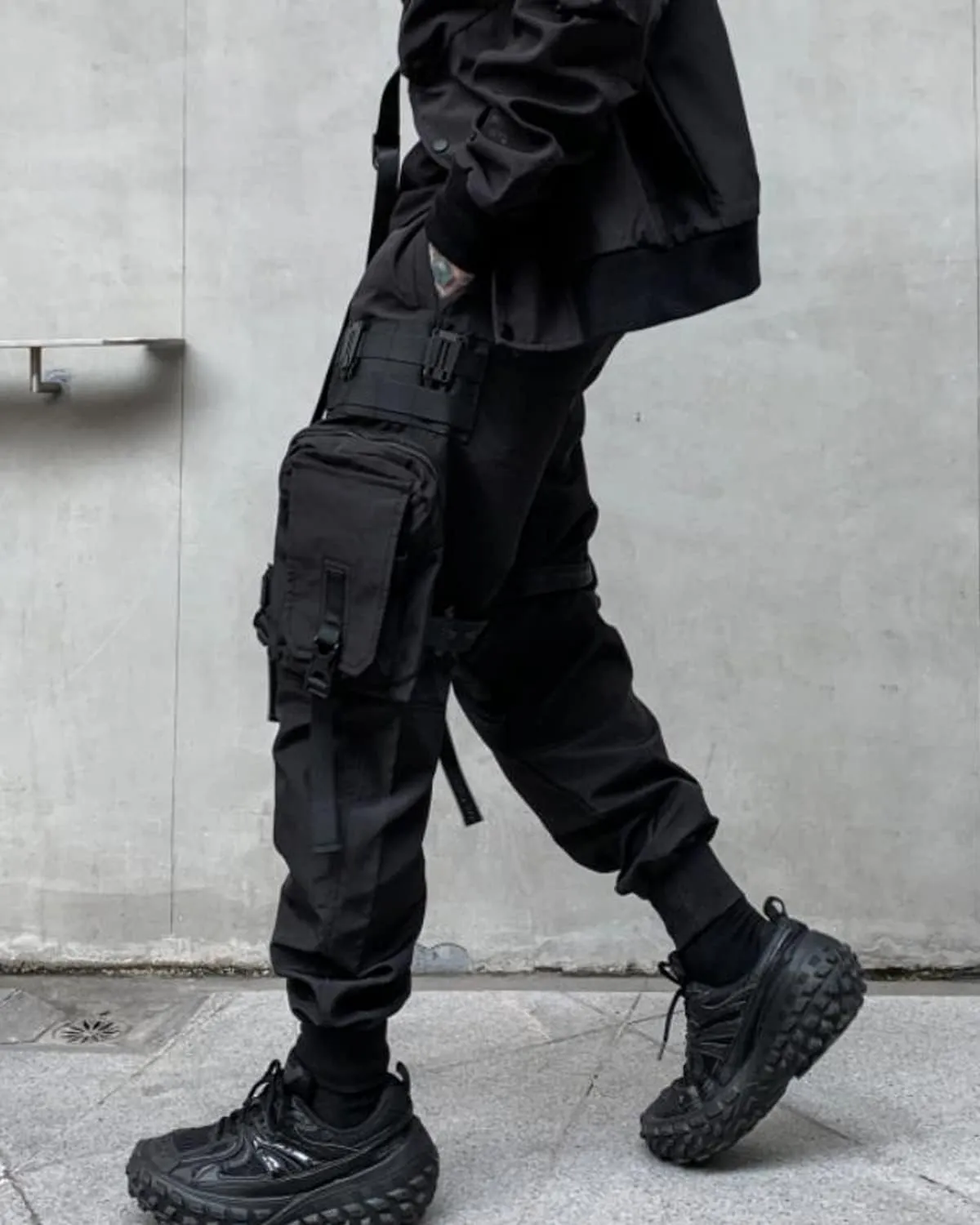 Men's Jogger Punk Cargo Baggy Techwear Hip Hop Harem Pants Streetwear Tactical Overalls
