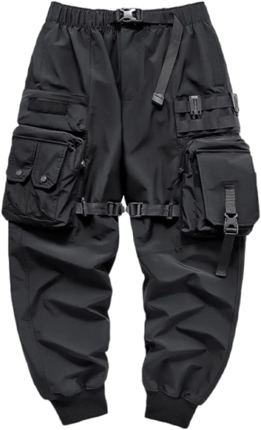 Men's Jogger Punk Cargo Baggy Techwear Hip Hop Harem Pants Streetwear Tactical Overalls