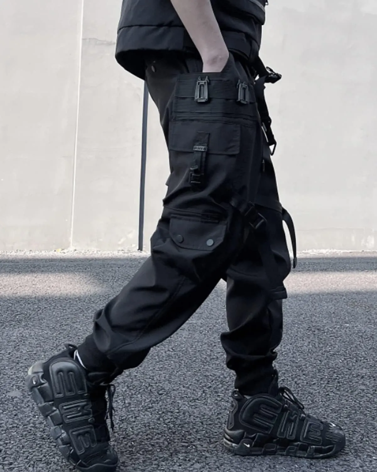Men's Jogger Punk Cargo Baggy Techwear Hip Hop Harem Pants Streetwear Tactical Overalls