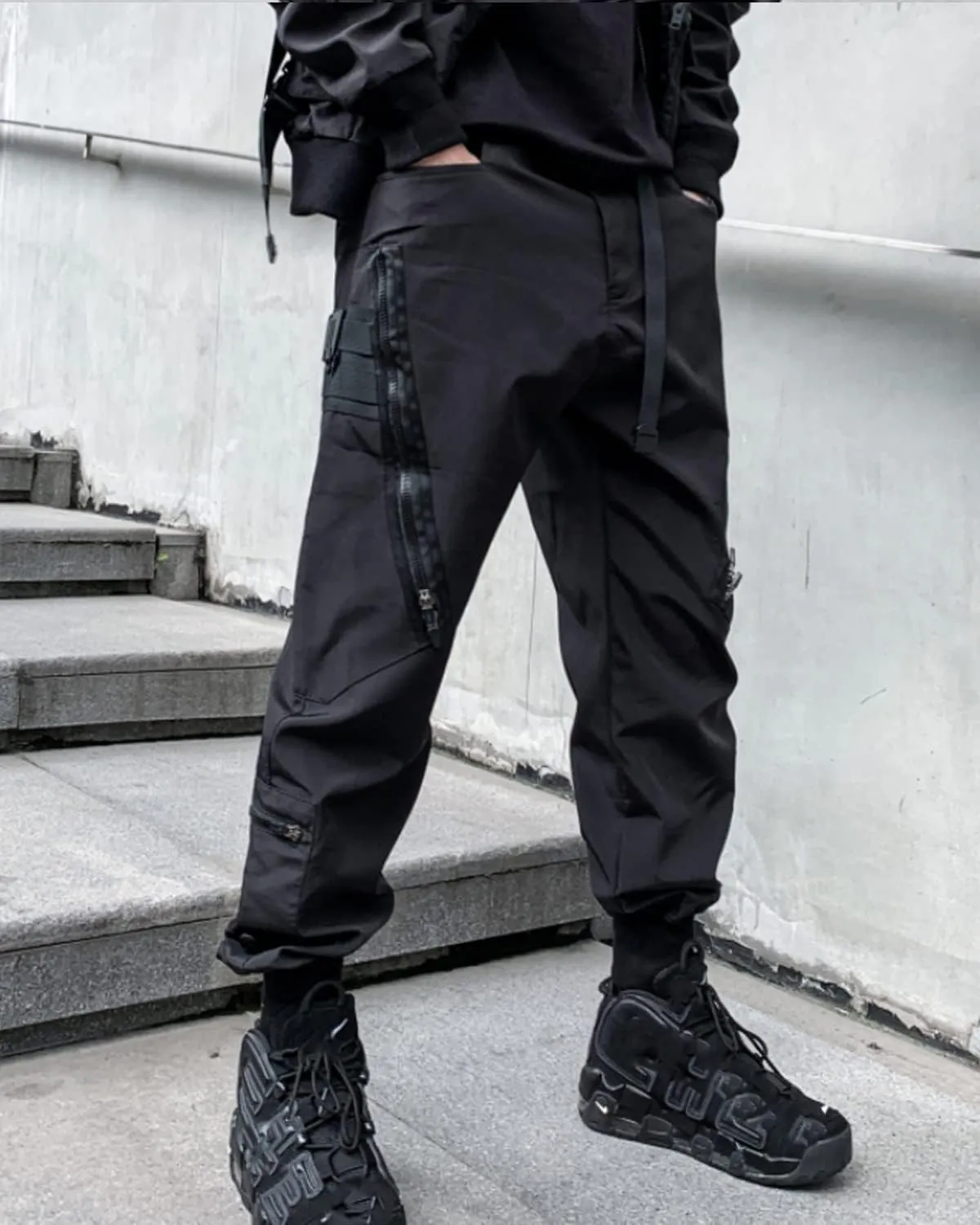 Men's Jogger Punk Cargo Baggy Techwear Hip Hop Harem Pants Streetwear Tactical Overalls