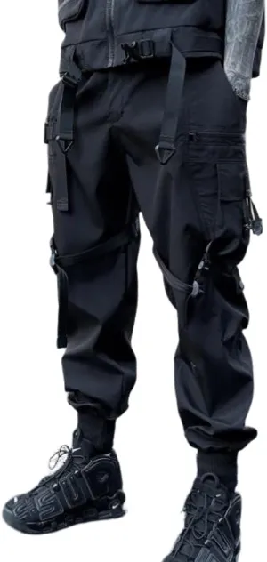 Men's Jogger Punk Cargo Baggy Techwear Hip Hop Harem Pants Streetwear Tactical Overalls