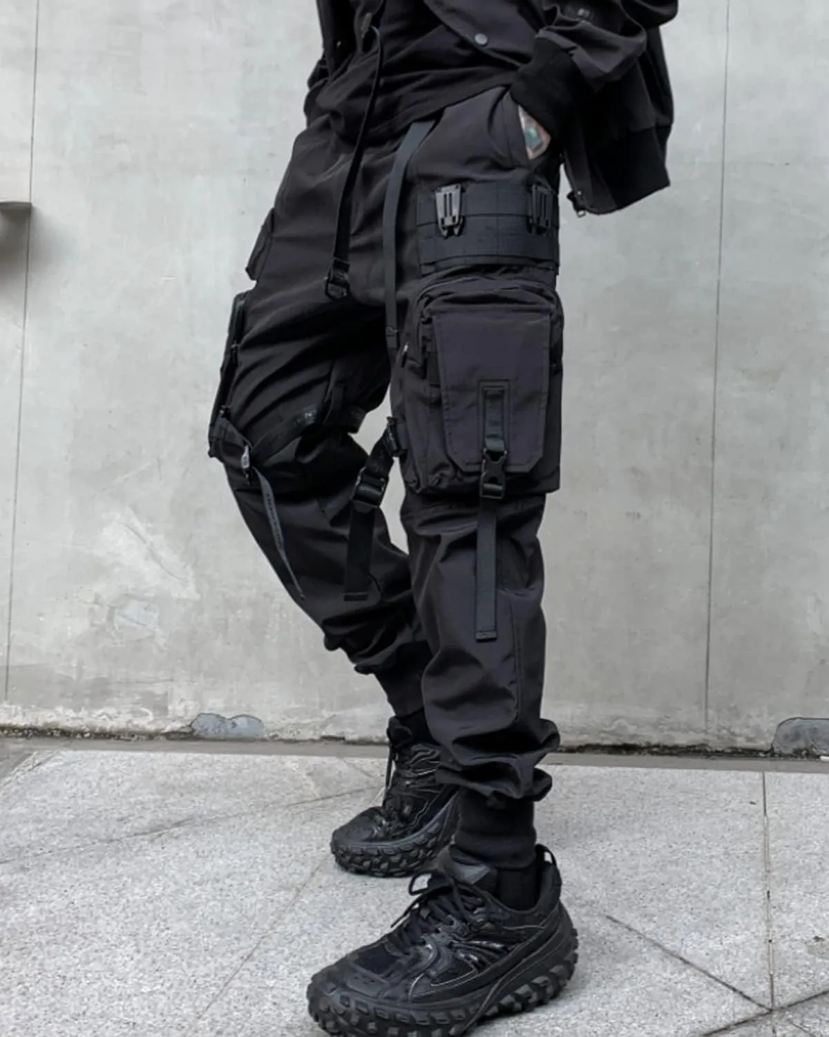 Men's Jogger Punk Cargo Baggy Techwear Hip Hop Harem Pants Streetwear Tactical Overalls