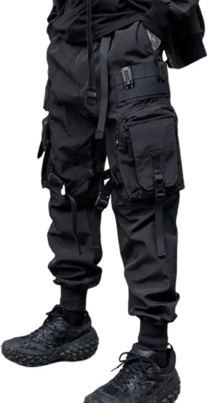 Men's Jogger Punk Cargo Baggy Techwear Hip Hop Harem Pants Streetwear Tactical Overalls