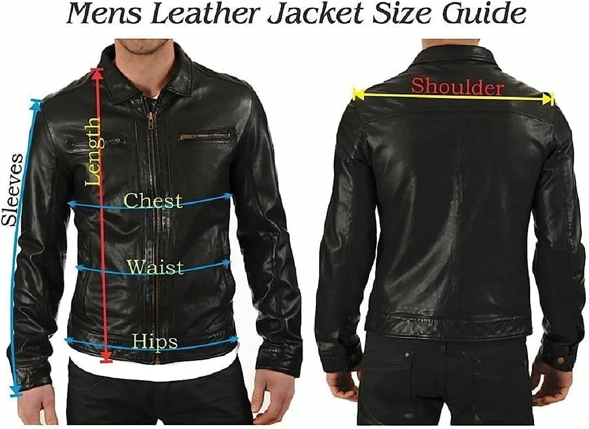 Mens Skeleton Bones Leather Jacket | Halloween Cosplay Zombie Biker Real Leather Jacket