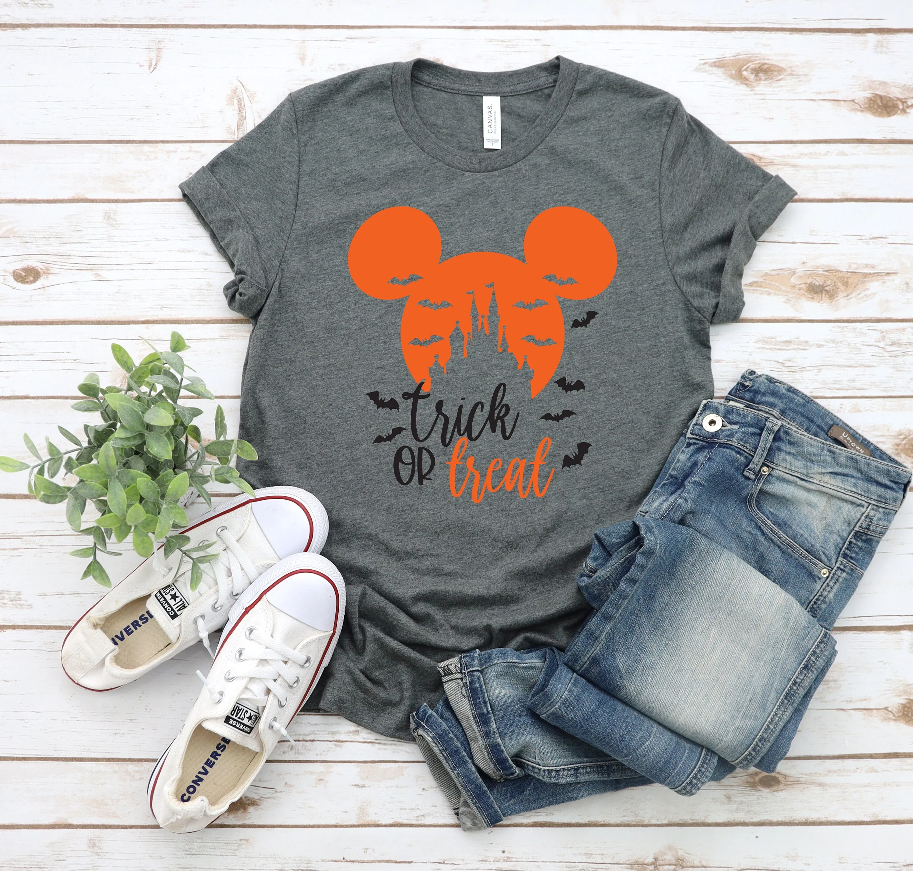 Mickey and Minnie Halloween Family Matching Shirts  - Castle Trick or Treat - Not So Scary