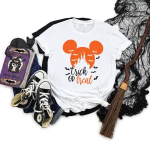 Mickey and Minnie Halloween Family Matching Shirts  - Castle Trick or Treat - Not So Scary