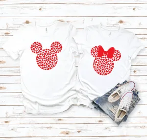 Minnie and Mickey Matching Shirts - Disney Couples - Valentines Day - Hearts
