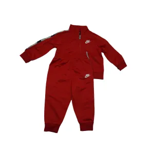 Nike Baby Boy's Full Zip Jacket Tracksuit 2 Piece Set Red Size 12 Months