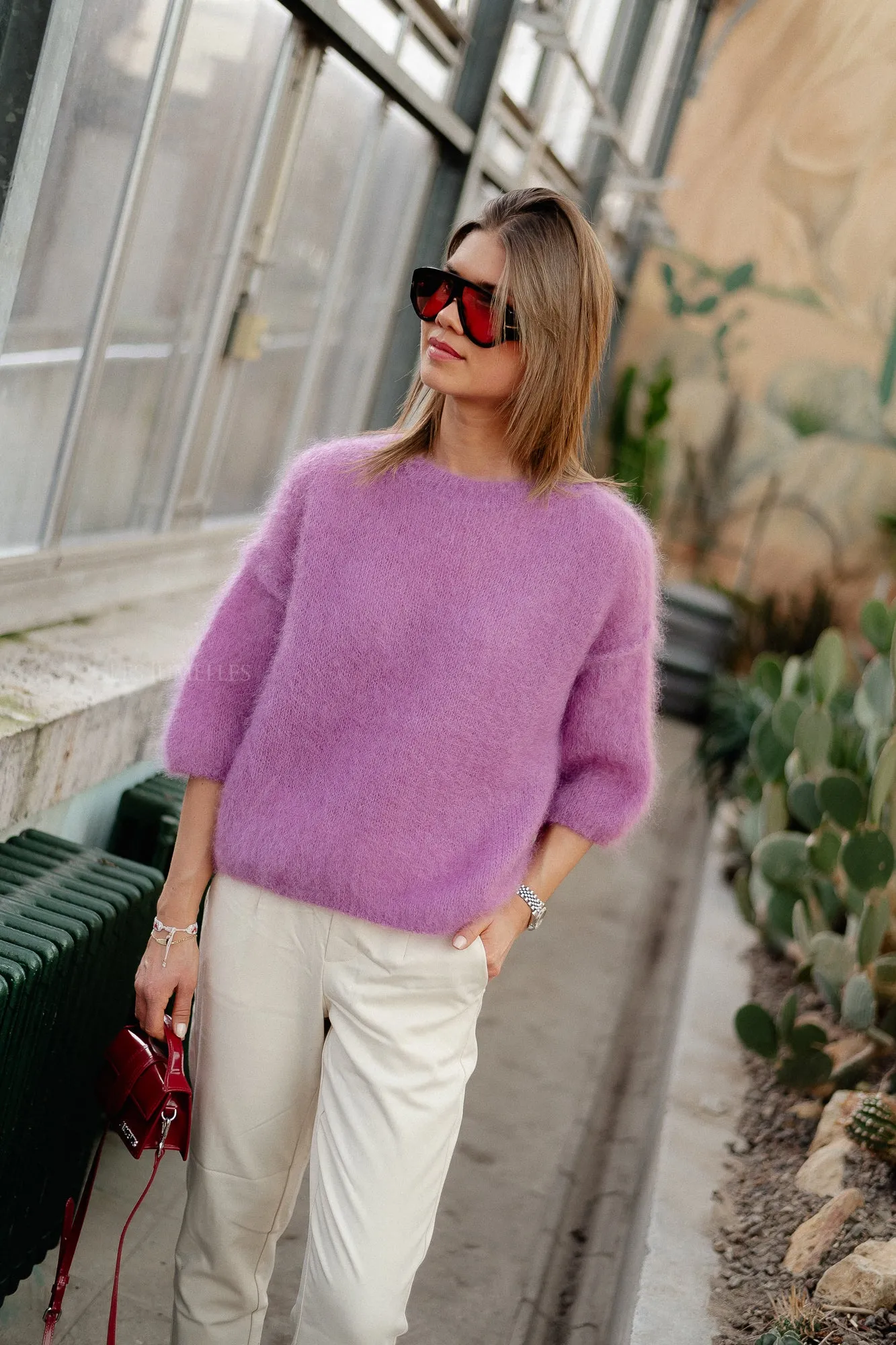 Nova mohair jumper orchid
