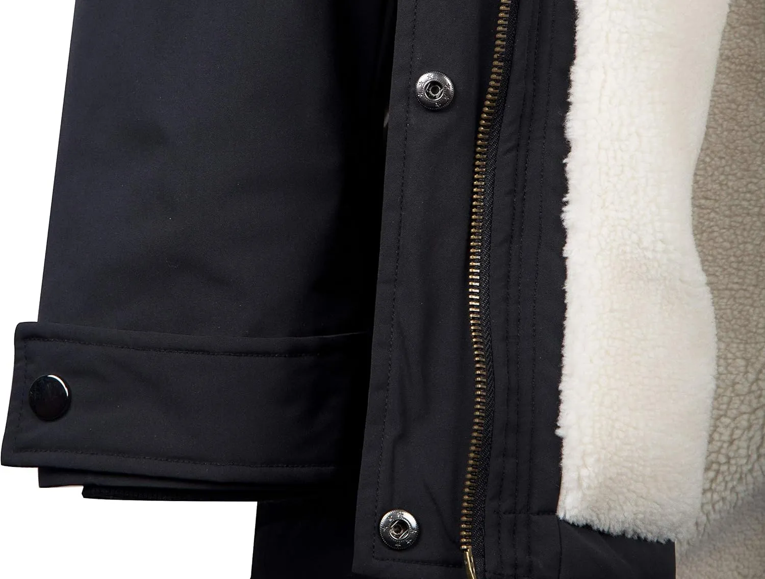 NUTEXROL Women's Winter Thicken Hooded Sherpa Lined Parka Military Anorak Jacket Warm Short Cotton Coats for Women
